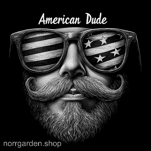 Lasergraverat motiv: american dude med solglasögon – stilfull hyllning till amerikansk frihet och stil