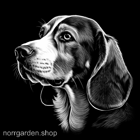 Personlig present i skiffer med graverat porträtt av Beagle – en favorit bland hundälskare