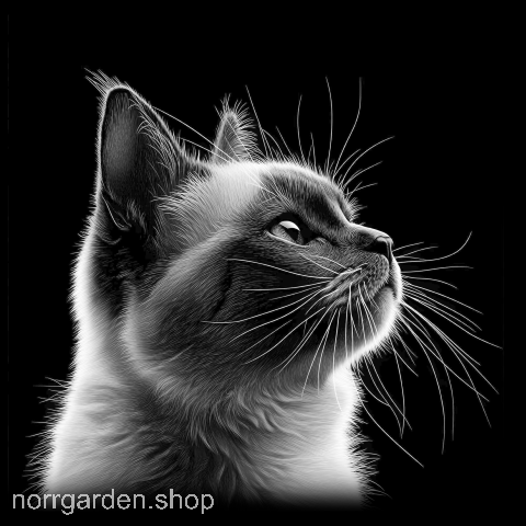 Graverat underlägg med Birman - unik heminredning för kattfantasten
