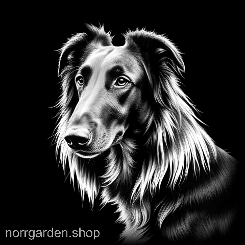 Personlig present i skiffer med graverad Borzoi – en favorit bland hundälskare