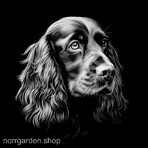 Personlig present i skiffer med graverad Cocker Spaniel – en favorit bland hundälskare