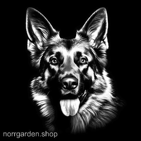 Handgjort skifferunderlägg med German Shepherd (Schäfer) – stilfull present till hundfantaster