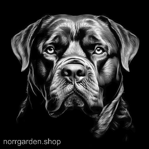 Underlägg i återvunnet skiffer med gravyr av Rottweiler – för dig som älskar hundar