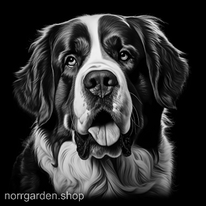 Underlägg i skiffer med graverad St. Bernard  – en stilren present för hundälskare