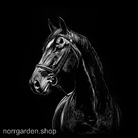 Graverat skifferunderlägg med motiv av Tennessee walking horse – elegant gåva för hästfantaster